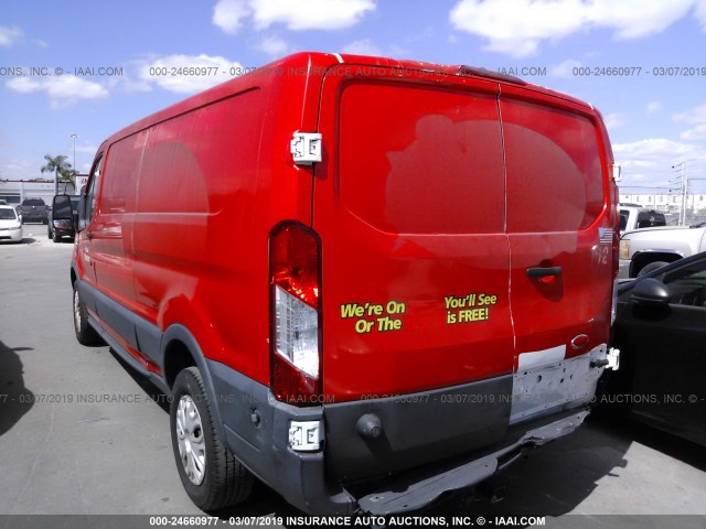1FTYR2ZM0FKA49383 - 2015 FORD TRANSIT T-250 RED photo 3