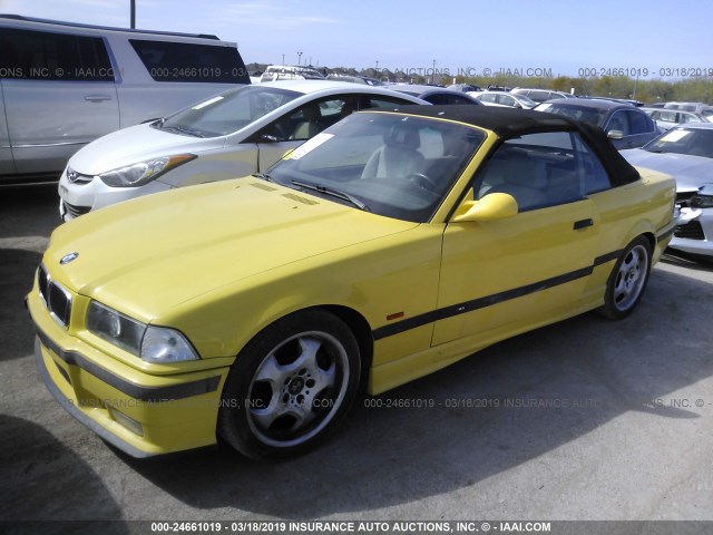 WBSBK0334XEC40492 - 1999 BMW M3 AUTOMATIC YELLOW photo 2