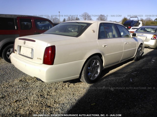 1G6KF5793YU283879 - 2000 CADILLAC DEVILLE DTS WHITE photo 4