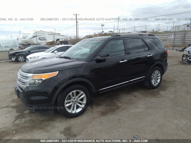 1FMHK7D86BGA88502 - 2011 FORD EXPLORER XLT BLACK photo 2