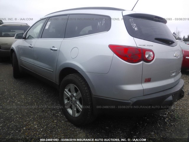 1GNKRGED5CJ181427 - 2012 CHEVROLET TRAVERSE LT GRAY photo 3