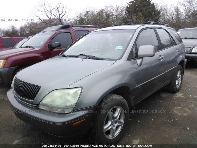 JTJGF10U710095774 - 2001 LEXUS RX 300 GRAY photo 2