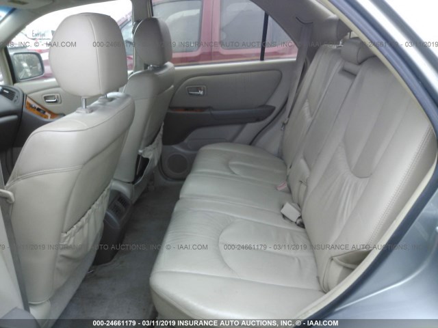 JTJGF10U710095774 - 2001 LEXUS RX 300 GRAY photo 8