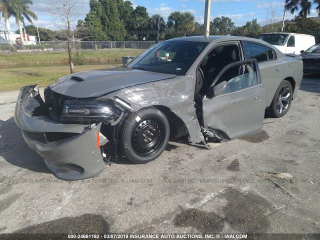 2C3CDXHG9KH567760 - 2019 DODGE CHARGER GT GRAY photo 2