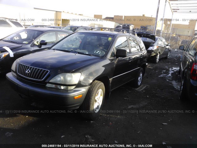 JT6HF10UXX0028058 - 1999 LEXUS RX 300 BLACK photo 2