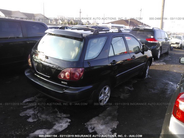 JT6HF10UXX0028058 - 1999 LEXUS RX 300 BLACK photo 4