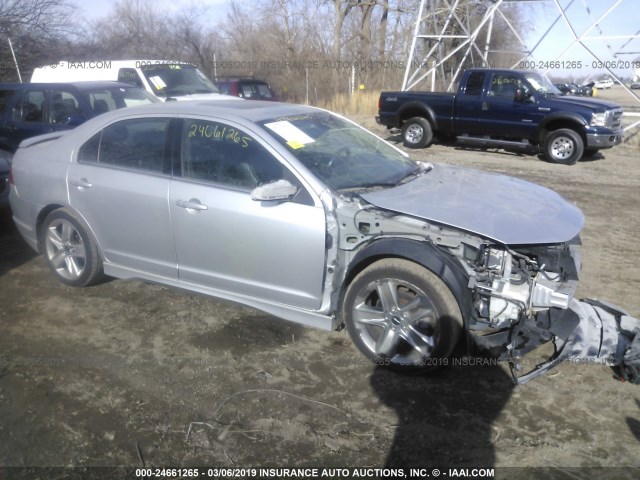 3FAHP0KC7BR147527 - 2011 FORD FUSION SPORT SILVER photo 1