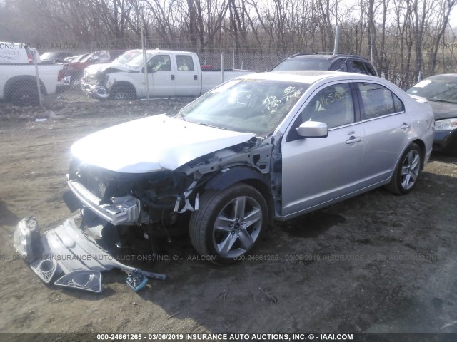 3FAHP0KC7BR147527 - 2011 FORD FUSION SPORT SILVER photo 2