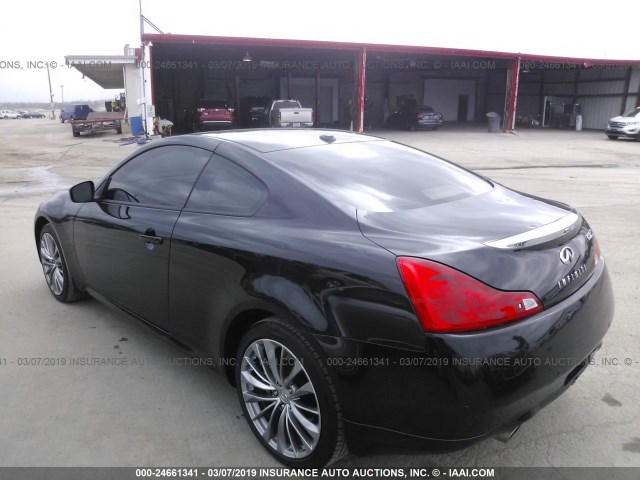 JN1CV6EL9CM472251 - 2012 INFINITI G37 BLACK photo 3