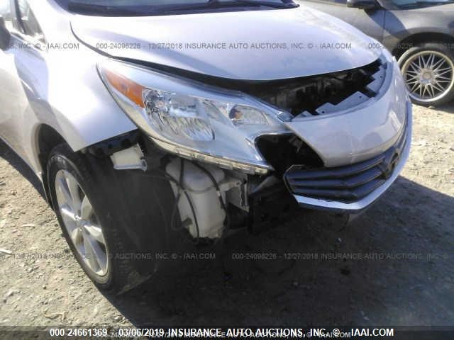 3N1CE2CP5EL435161 - 2014 NISSAN VERSA NOTE S/S PLUS/SV/SL GRAY photo 6