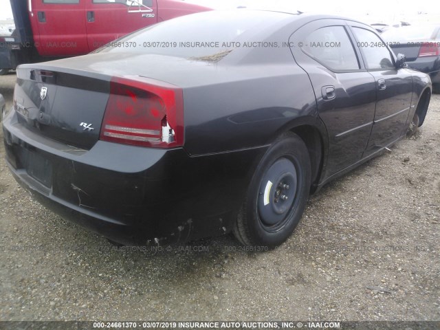 2B3KS53H46H344554 - 2006 DODGE CHARGER R/T BLACK photo 4