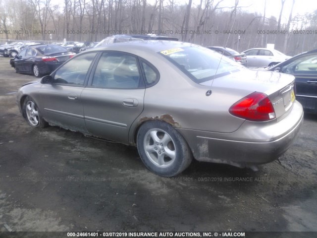 1FAFP55U23A213406 - 2003 FORD TAURUS SES BEIGE photo 3