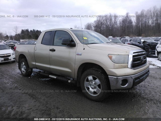 5TFUY5F11AX144592 - 2010 TOYOTA TUNDRA DOUBLE CAB SR5 GOLD photo 1