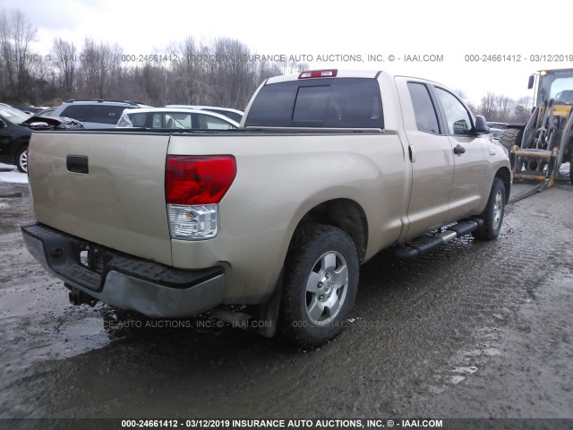 5TFUY5F11AX144592 - 2010 TOYOTA TUNDRA DOUBLE CAB SR5 GOLD photo 4