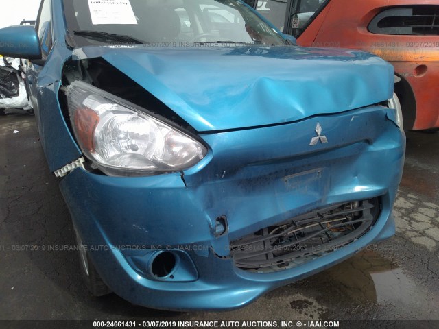 ML32A3HJ3FH032720 - 2015 MITSUBISHI MIRAGE DE BLUE photo 6