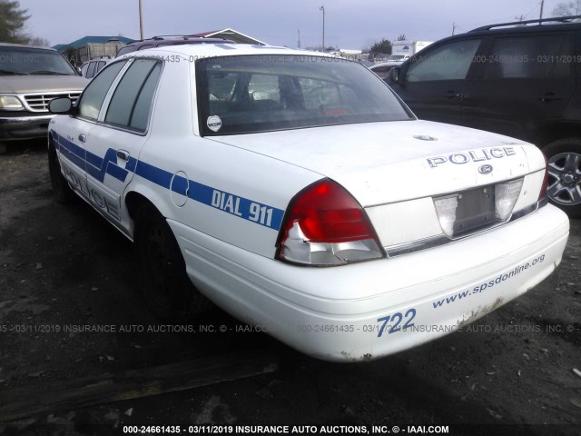 2FAFP71V58X158958 - 2008 FORD CROWN VICTORIA POLICE INTERCEPTOR WHITE photo 3