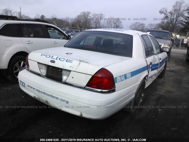 2FAFP71V58X158958 - 2008 FORD CROWN VICTORIA POLICE INTERCEPTOR WHITE photo 4