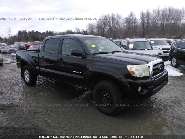 5TEMU52N27Z428786 - 2007 TOYOTA TACOMA DOUBLE CAB LONG BED BLACK photo 1