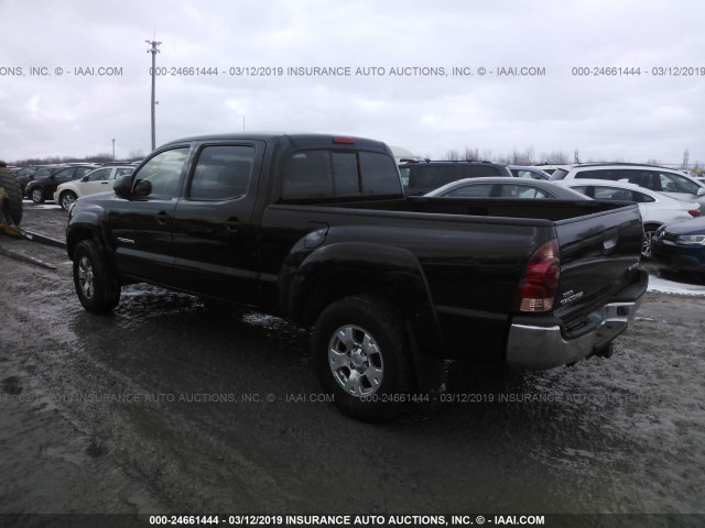 5TEMU52N27Z428786 - 2007 TOYOTA TACOMA DOUBLE CAB LONG BED BLACK photo 3