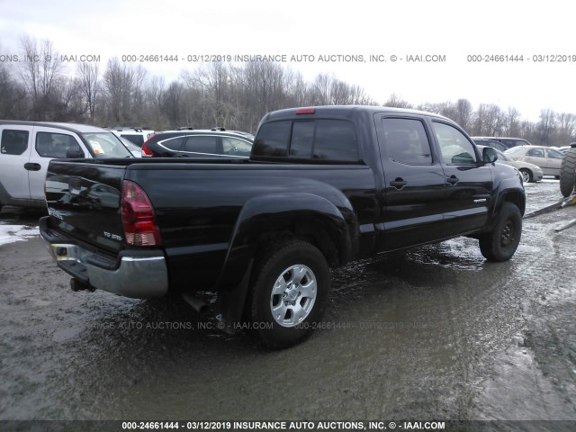 5TEMU52N27Z428786 - 2007 TOYOTA TACOMA DOUBLE CAB LONG BED BLACK photo 4