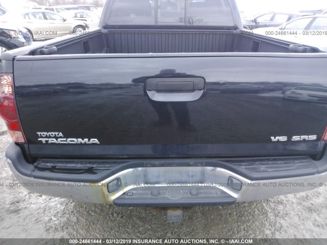 5TEMU52N27Z428786 - 2007 TOYOTA TACOMA DOUBLE CAB LONG BED BLACK photo 6