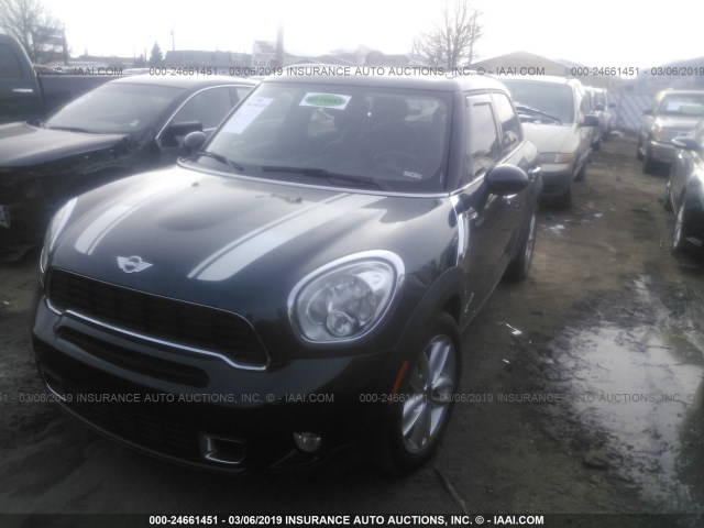 WMWZC5C51DWM15069 - 2013 MINI COOPER S COUNTRYMAN GREEN photo 2