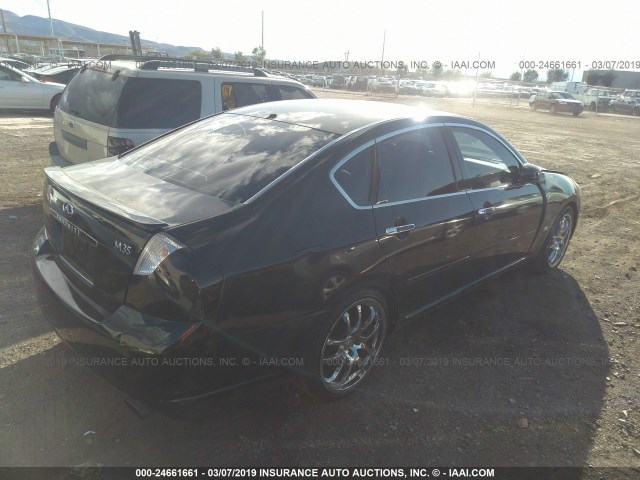 JNKAY01E86M104310 - 2006 INFINITI M35 BLACK photo 4