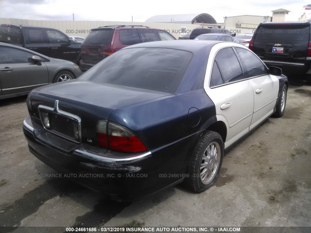1LNHM86S84Y617003 - 2004 LINCOLN LS BLUE photo 4