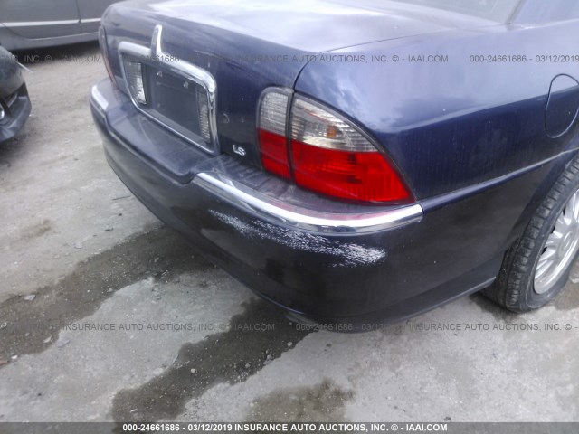 1LNHM86S84Y617003 - 2004 LINCOLN LS BLUE photo 6