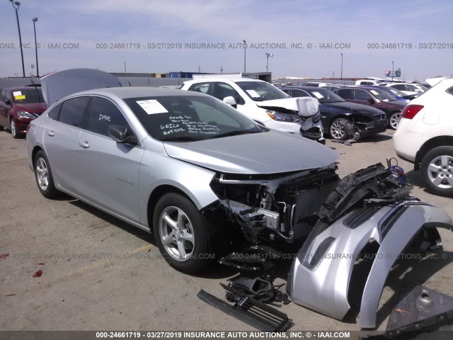 1G1ZB5ST8JF257176 - 2018 CHEVROLET MALIBU LS SILVER photo 1