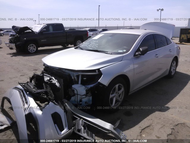 1G1ZB5ST8JF257176 - 2018 CHEVROLET MALIBU LS SILVER photo 2