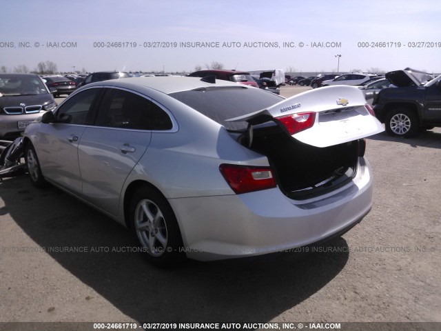 1G1ZB5ST8JF257176 - 2018 CHEVROLET MALIBU LS SILVER photo 3