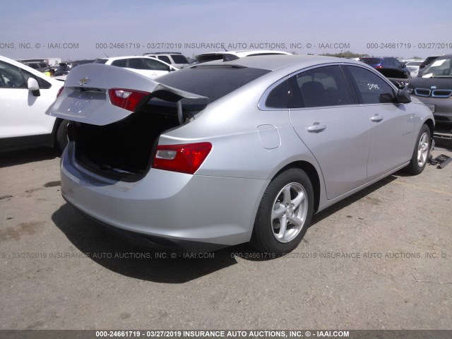 1G1ZB5ST8JF257176 - 2018 CHEVROLET MALIBU LS SILVER photo 4