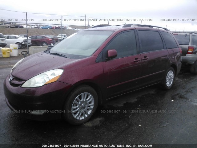 5TDZK22CX9S262994 - 2009 TOYOTA SIENNA XLE/XLE LIMITED RED photo 2