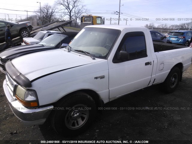 1FTYR10VXXUB89138 - 1999 FORD RANGER WHITE photo 2