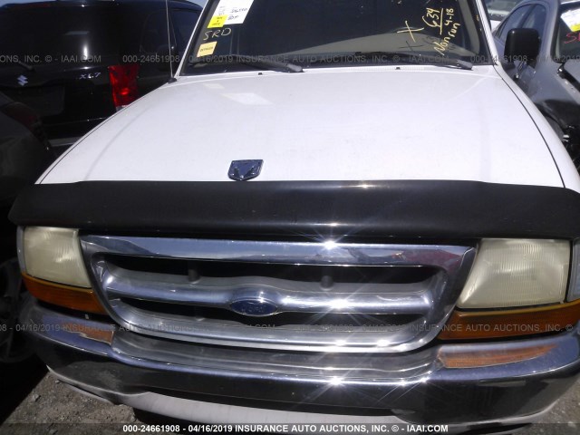 1FTYR10VXXUB89138 - 1999 FORD RANGER WHITE photo 6