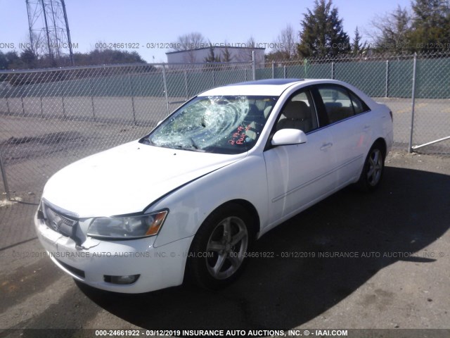 5NPEU46FX7H265907 - 2007 HYUNDAI SONATA SE/LIMITED WHITE photo 2