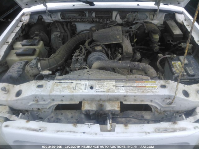 1FTYR10C2YTA83837 - 2000 FORD RANGER WHITE photo 10