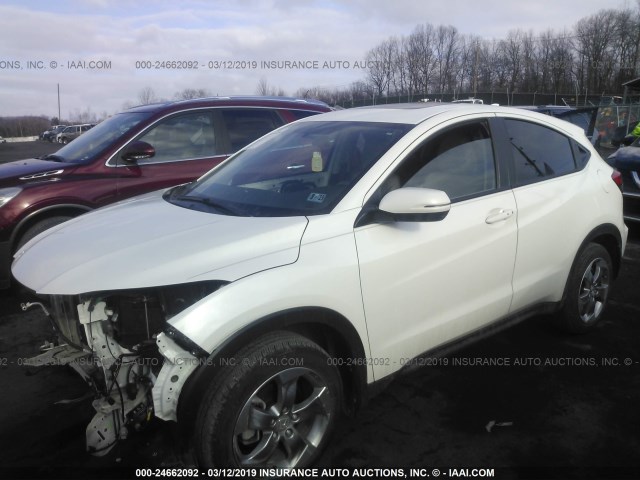 3CZRU6H53HM722967 - 2017 HONDA HR-V EX WHITE photo 2