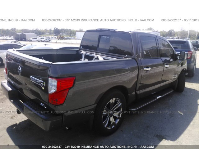 1N6AA1E6XHN529049 - 2017 NISSAN TITAN SV/SL/PLATINUM RESERVE GRAY photo 4