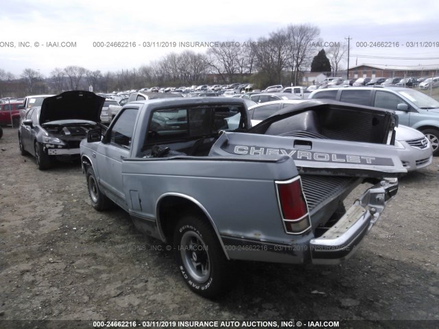 1GCCS14Z3L2131258 - 1990 CHEVROLET S TRUCK S10 GRAY photo 3