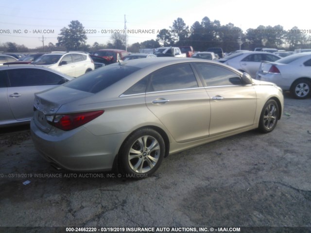 5NPEC4ABXBH303796 - 2011 HYUNDAI SONATA SE/LIMITED Champagne photo 4