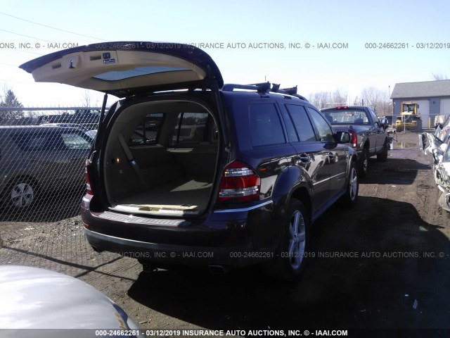 4JGBF25E39A471344 - 2009 MERCEDES-BENZ GL BROWN photo 4