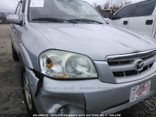 4F2YZ94126KM00025 - 2006 MAZDA TRIBUTE S SILVER photo 6