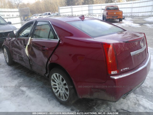 1G6DL5EG4A0119167 - 2010 CADILLAC CTS PERFORMANCE COLLECTION RED photo 3