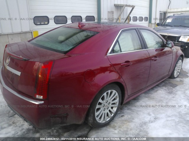 1G6DL5EG4A0119167 - 2010 CADILLAC CTS PERFORMANCE COLLECTION RED photo 4