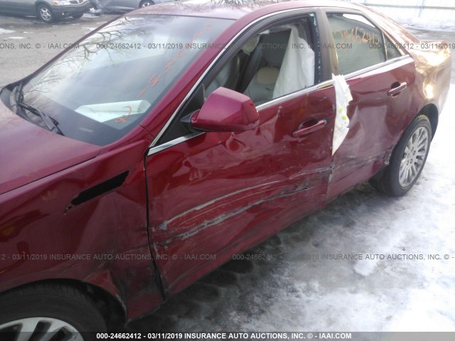 1G6DL5EG4A0119167 - 2010 CADILLAC CTS PERFORMANCE COLLECTION Красный фото 6