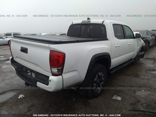 3TMCZ5AN6GM022330 - 2016 TOYOTA TACOMA DBL CAB/SR/SR5/TRD SPT/OR WHITE photo 4