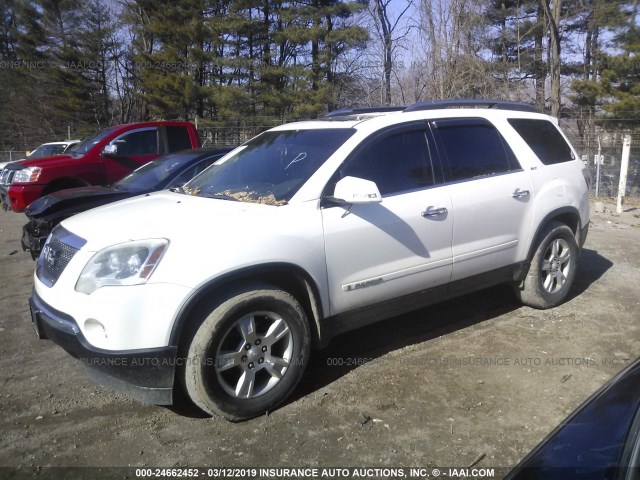 1GKER23728J199014 - 2008 GMC ACADIA SLT-1 WHITE photo 2