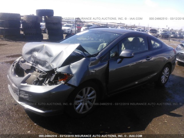 2HGFG3B09CH514936 - 2012 HONDA CIVIC EXL GRAY photo 2